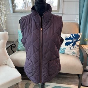 Market & Spruce dulcie quilted vest, size L, plum. Stitch Fix.